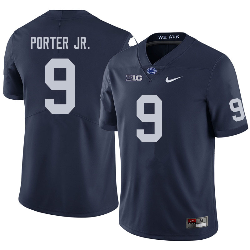 Men #9 Joey Porter Jr. Penn State Nittany Lions College Football Jerseys Sale-Navy